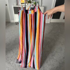 Joe Fresh Striped Maxi Dress in Pink, Blue, Yellow, Orange, Black
